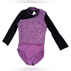 Weissman purple and black leotard costume